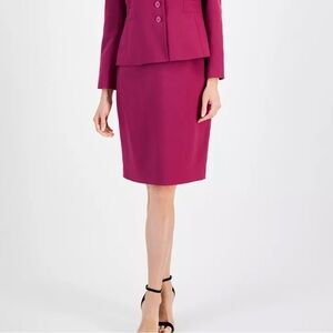 Le suit wild rose suit separate pencil skirt size 8P
